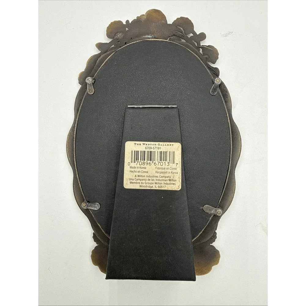 Weston Gallery Ornate Brass Oval Photo Picture Frame Roses Victorian Gothic 5x7
